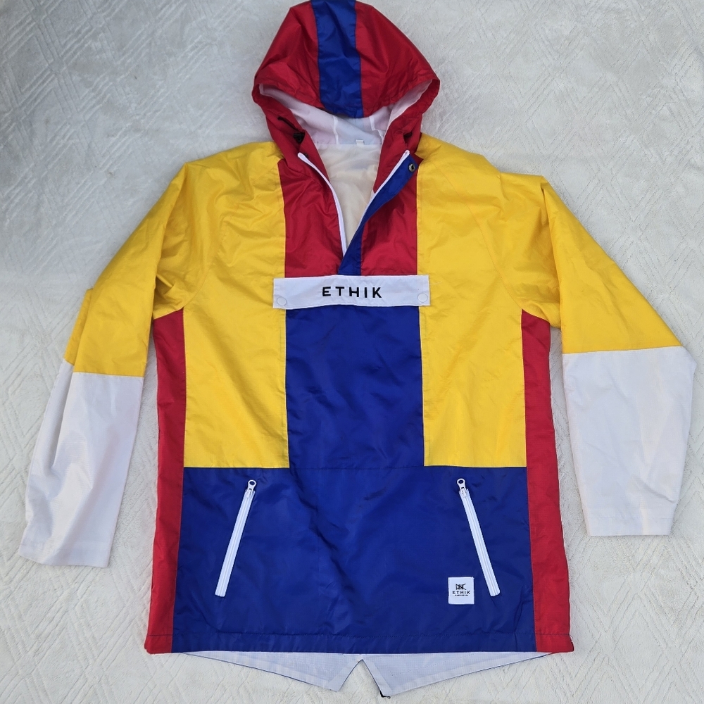 Ethik Trekkor Anorak Colorblock Windbreaker Jacket Mens XXL Retro